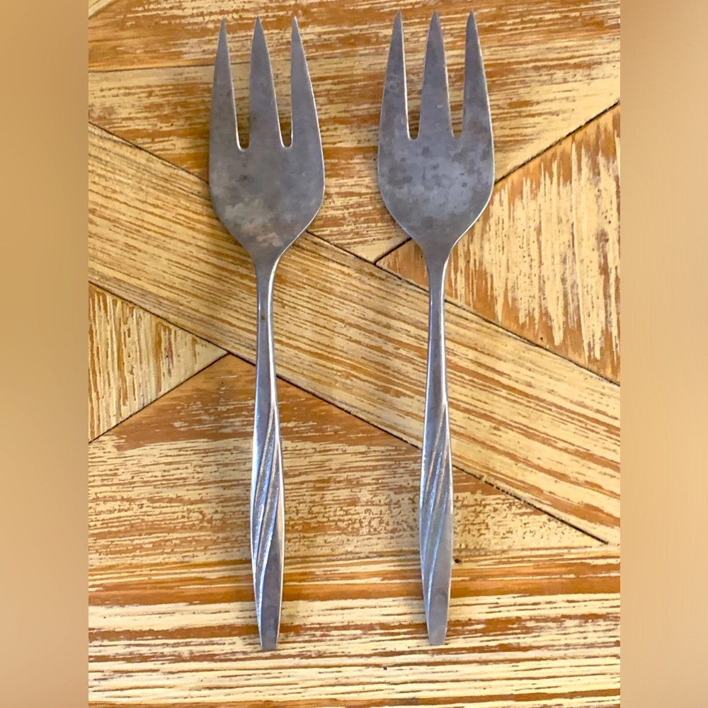 AMERICAN STAINLESS Meat Serving Forks 2pc